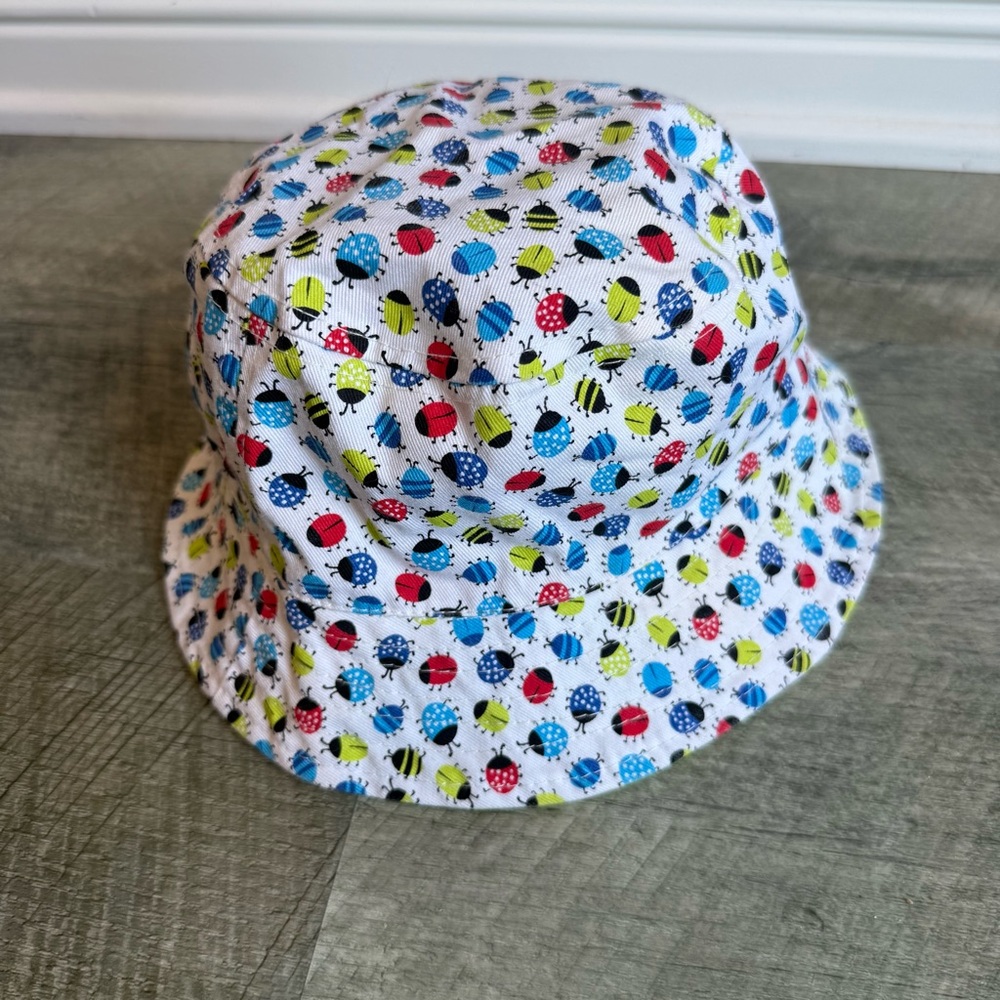 Kids Bucket Sun Beach Hat Ladybug Design OSFM One Size - Picture 3 of 8